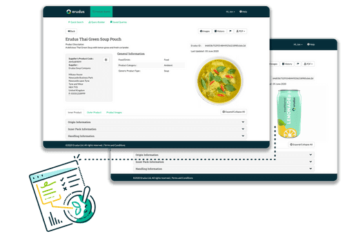Erudus is enabling the entire food industry. Screenshot of the Erudus dashboard in action.